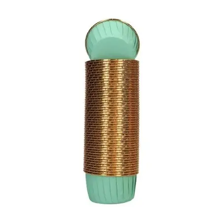Wilton Muffin Baking Cups Aqua – 50 Pieces with Gold Edge