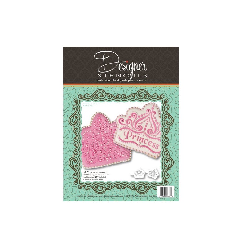 Princess Crown Stencil 2 pcs