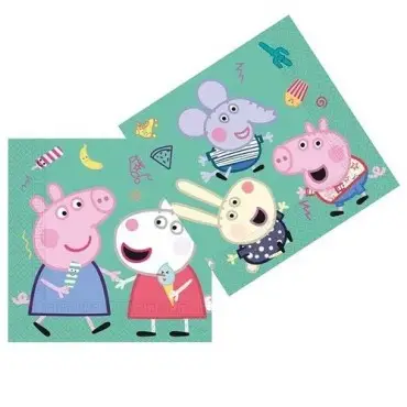 Peppa Pig Servietten 33x33 cm – 20 Stück | Kinderparty