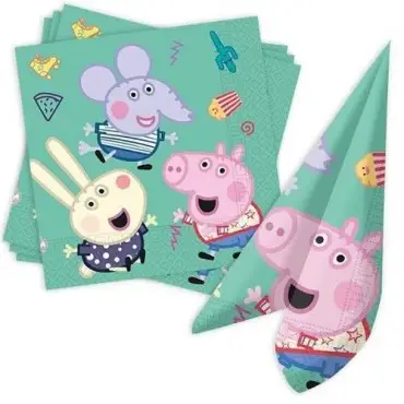 Peppa Pig Napkins 33x33 cm – 20 Pieces | Kids Party