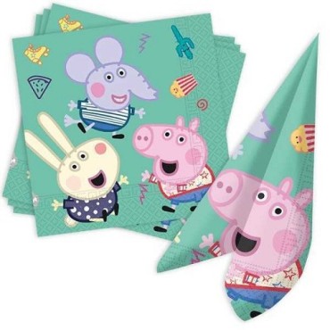 Peppa Pig Servietten 33x33 cm – 20 Stück | Kinderparty