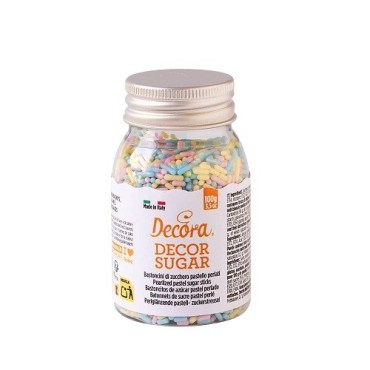 Decora Zuckerstangen Pastell 100g | Zuckerstreusel Pastell