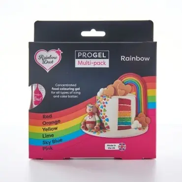 Rainbow Dust ProGel Rainbow Set 6×25g | Gel Lebensmittelfarben