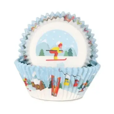 House of Marie Cupcake Förmchen Ski | Winter Backförmchen
