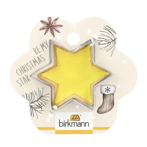 Birkmann Mini 6-pointed star Cookie Cutter on Blister, 5cm