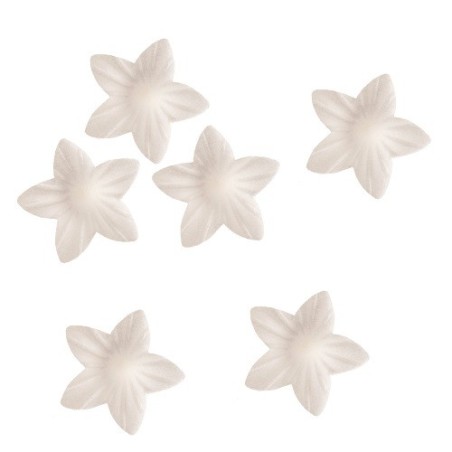 Esspapier Blumen Weiss 2 cm | deKora | Torten Deko