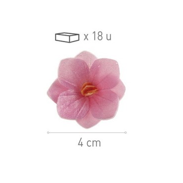 Esspapier Blumen Pink 4 cm | deKora | Torten Deko