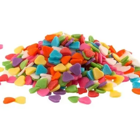 Rainbow Heart Sprinkles 100g | DeKora | Colourful Heart Cake Sprinkles