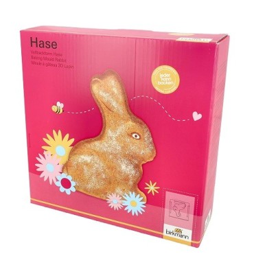 Birkmann Vollbackform Hase 24 × 24 cm – Osterhase Kuchenform in 3D-Optik