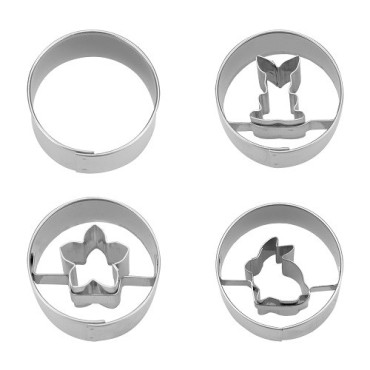Städter Mini Easter Linzer Cookie Cutter Set 4 pcs Stainless Steel