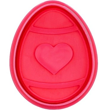 Birkmann Easter Egg Cookie Cutter with Plunger & Heart Embossing