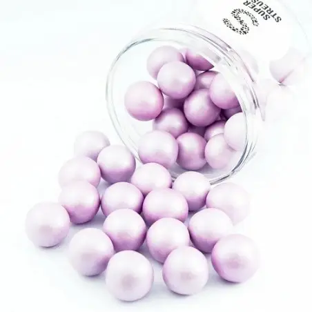 Super Streusel XL Crunchy Balls Lilac 15mm – Cake Decoration