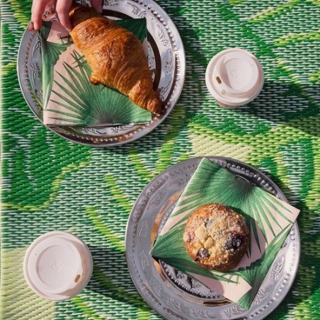 Tropical Leaves Outdoor Teppich 120x180 cm – wetterfest & wendbar
