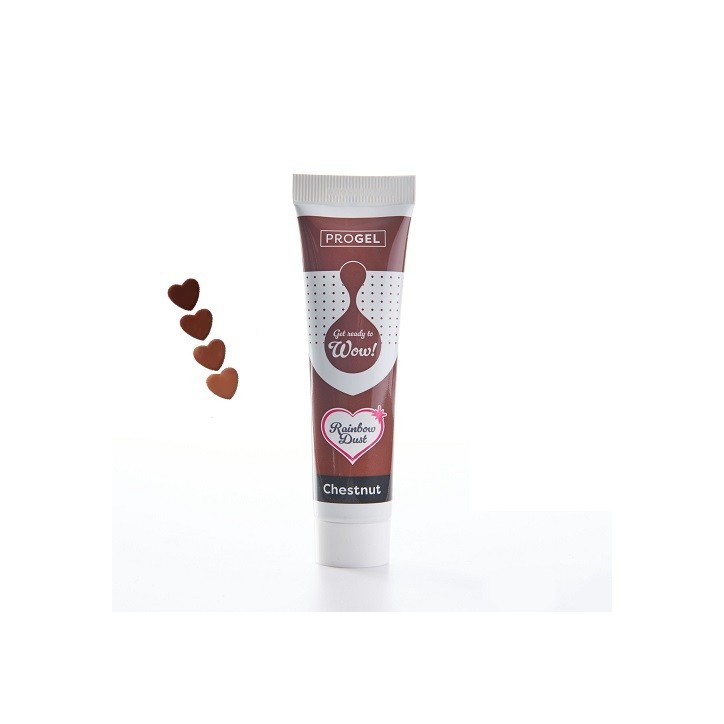 Rainbow Dust ProGel Chestnut 25g – Brown Food Colour Gel
