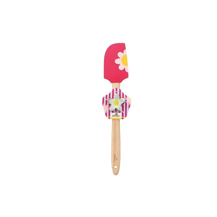 Birkmann Flower Spatula with Cookie Cutter – Silicone & Stainless Steel Birkmann Flower Spatula with Cookie Cutter – Silicone & Stainless Steel