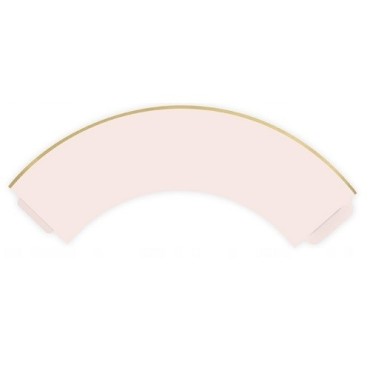 Pink Cupcake Wrappers with Gold Edge – PartyDeco 6 Pack