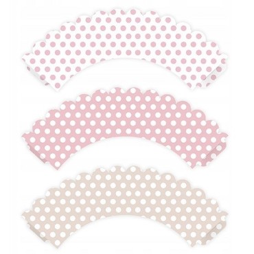 Polka Dot Cupcake Wrappers Pink – PartyDeco 6 Pack