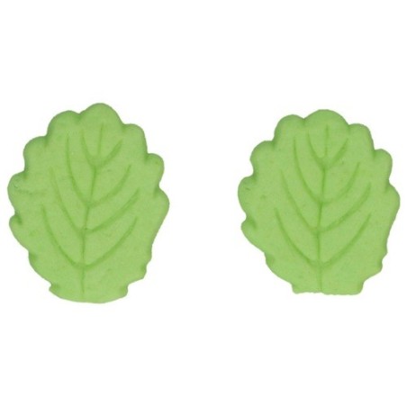 FunCakes Leaf Sugar Decorations Green – Edible Cake Decor for Spring & Jungle