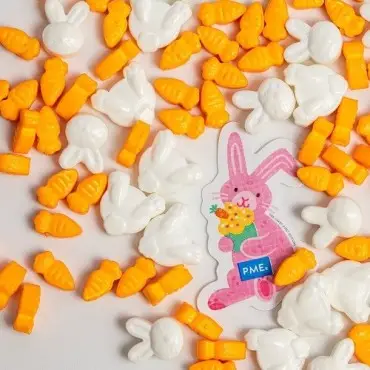 PME Sprinkle Charms Bunnies & Carrots 25g – Easter Cake Decorations