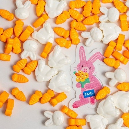 PME Sprinkle Charms Bunnies & Carrots 25g – Easter Cake Decorations