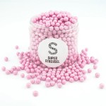 Super Streusel 5mm Mini Chocolate Balls Pink Cake Decor, 150g Super Streusel 5mm Mini Chocolate Balls Pink Cake Decor, 150g