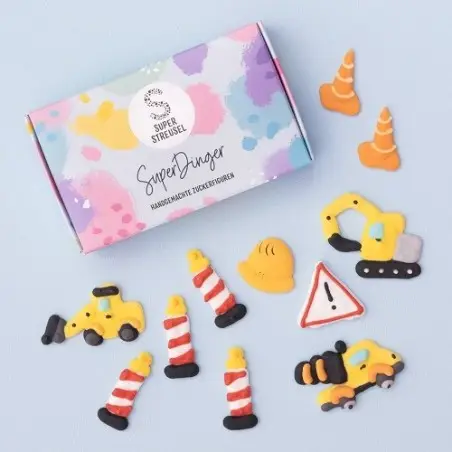 Super Streusel SuperDinger BrummBrummBagger – Handgemachte Zuckerfiguren