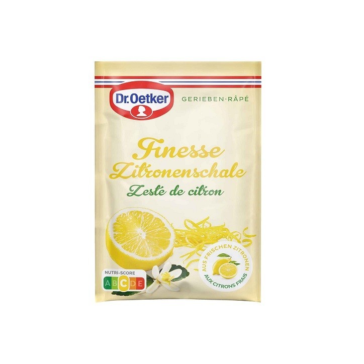 Dr. Oetker Finesse Grated Lemon Peel 3x18g – Intense Lemon Flavour for Baking Dr. Oetker Finesse Grated Lemon Peel 3x18g – Intense Lemon Flavour for Baking