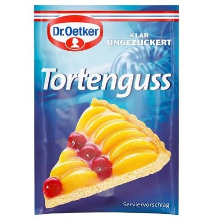 Dr. Oetker Tortenguss klar 3x12g – Glänzender Überzug für Fruchtkuchen