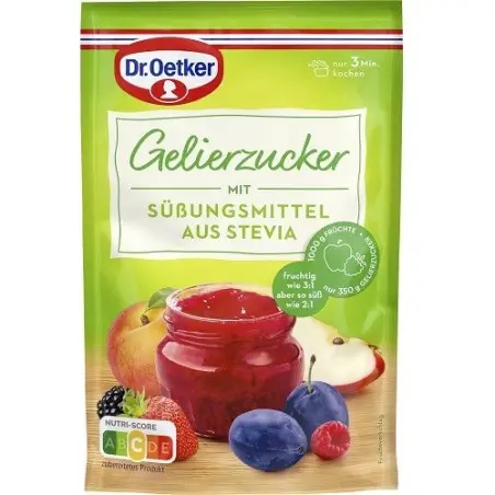 Dr. Oetker Gelierzucker mit Stevia 350g – 40% weniger Kalorien