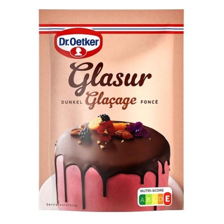 Dr. Oetker Dark Cake Glaze 125g – Ready-to-Use Chocolate Glaze