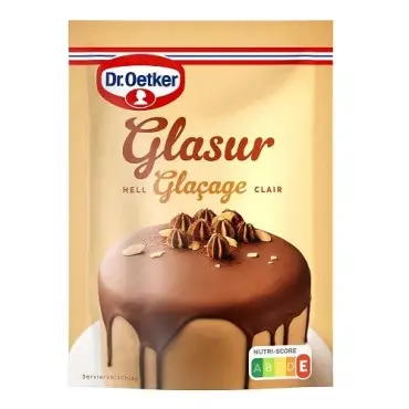 Dr. Oetker Kuchenglasur hell 125g – Milchschokoladenglasur