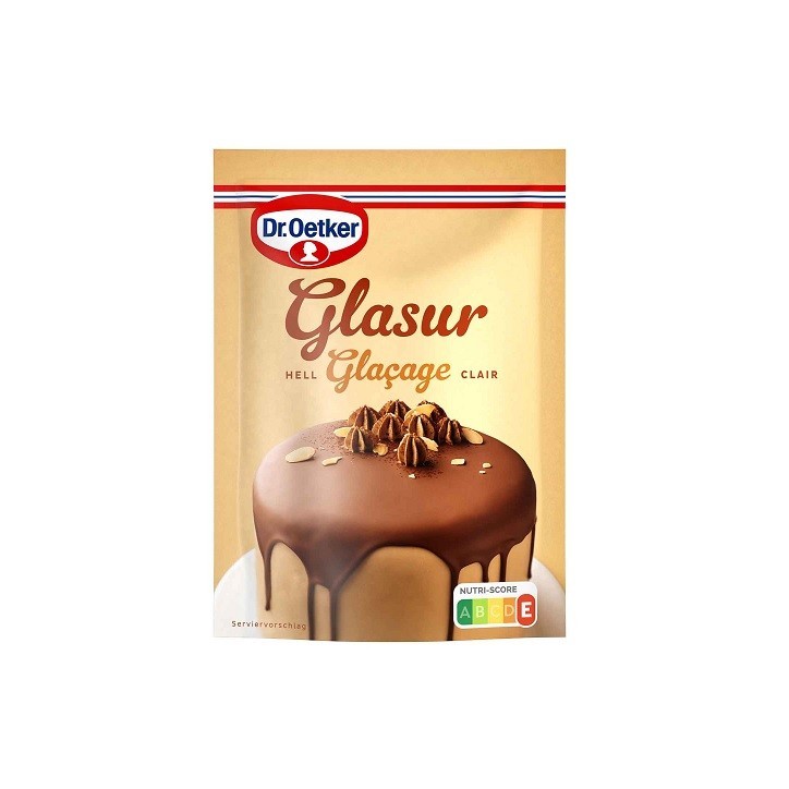Dr. Oetker Kuchenglasur hell 125g – Milchschokoladenglasur