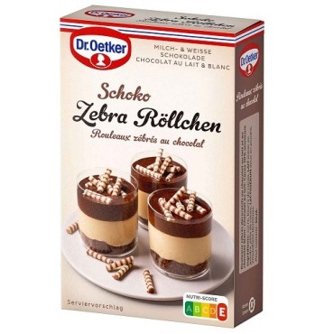 Dr. Oetker Schoko Zebra Röllchen 75g – Schokoladen Dekor