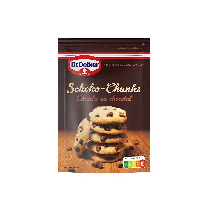 Dr. Oetker Schoko-Chunks Milchschokolade 100g – Backstabile Schokoladenstückchen Dr. Oetker Schoko-Chunks Milchschokolade 100g – Backstabile Schokoladenstückchen