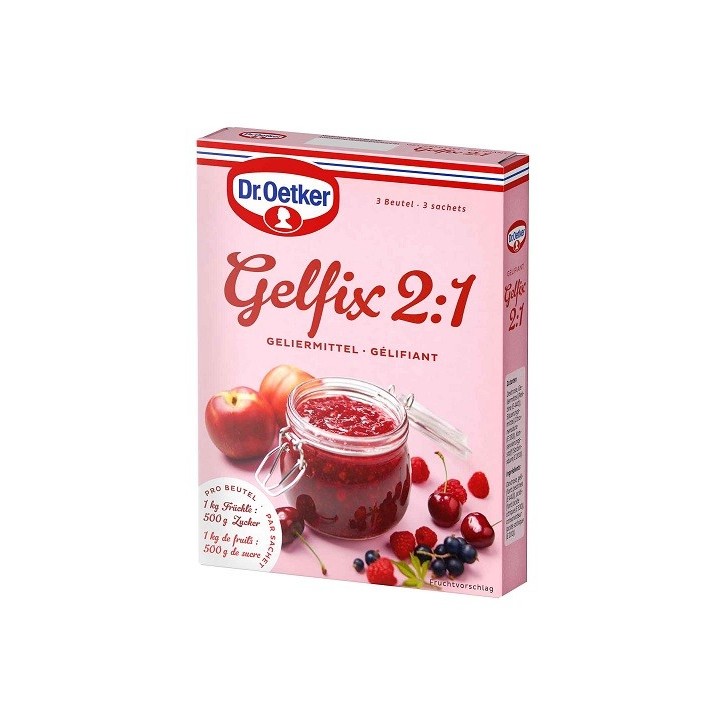 Dr. Oetker Gelfix 2:1 3x25g – Mehr Frucht, weniger Zucker Dr. Oetker Gelfix 2:1 3x25g – Mehr Frucht, weniger Zucker