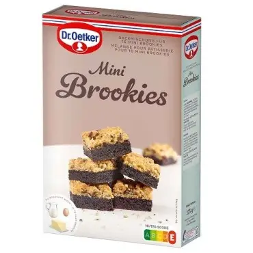 Dr. Oetker Mini Brookies Backmischung 375g – Brownie Cookie Mix