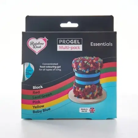 Rainbow Dust ProGel Lebensmittelfarben Set 6x25g