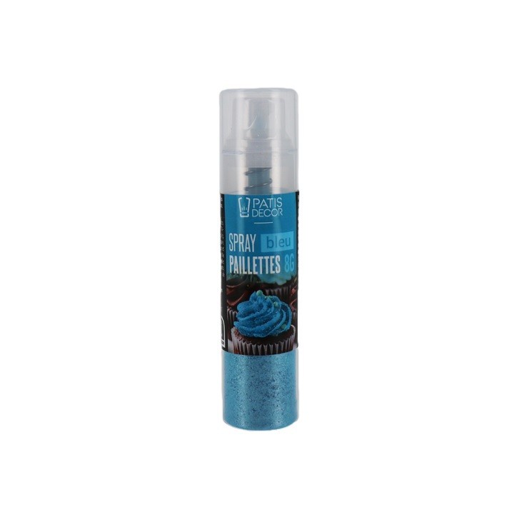 Blaues Glitter Pumpspray 8g – Essbarer Glanz für Torten & Cupcakes