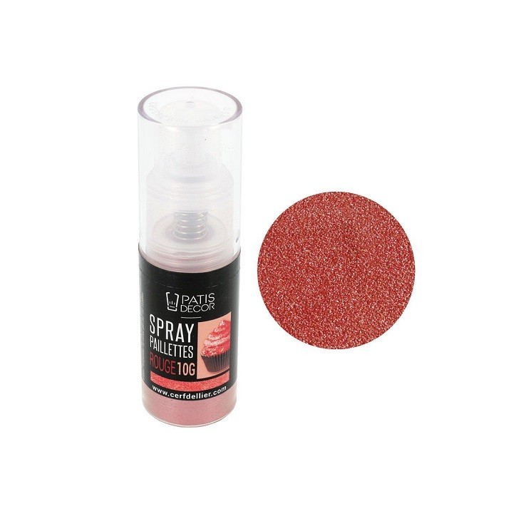 Rotes Glitter Pumpspray 8g – Essbarer Glanz für Torten & Cupcakes