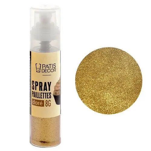 Patisdécor Gold Glitter Spray, 8g