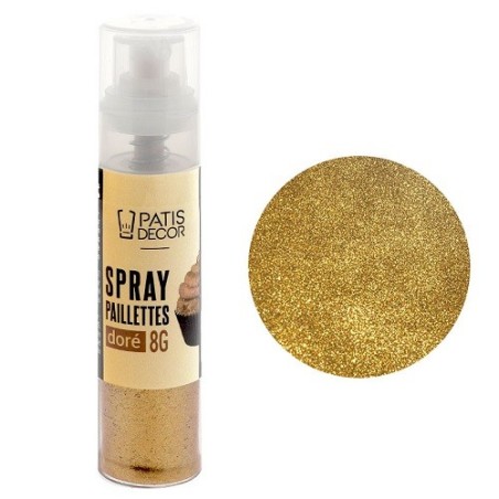 Gold Glitter Spray 8g – Edible Spray for Cake Decoration