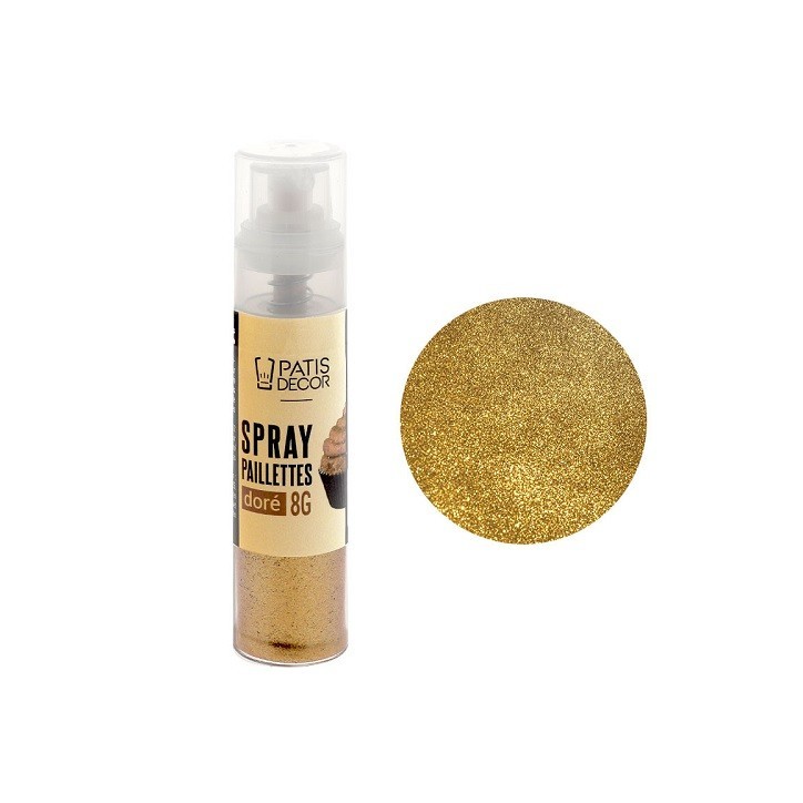 Gold Glitzer Spray 8g – Essbares Pumpspray für Torten & Deko