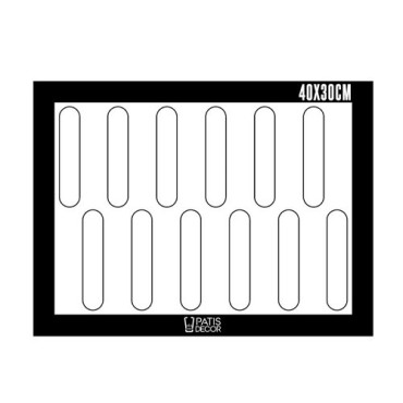 Silicone Baking Mat Macarons & Éclairs 40x30cm – Non Stick