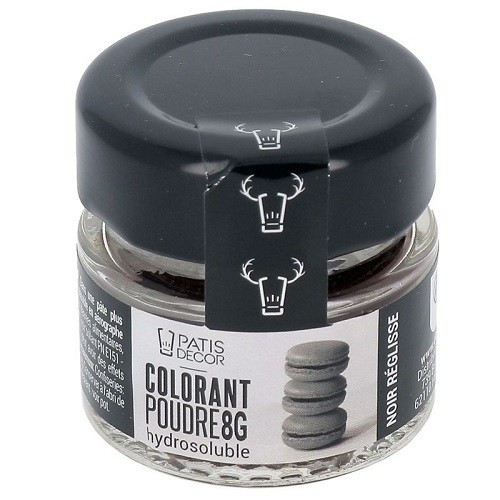 Patisdécor natürliche Lebensmittelfarbe Pulver Schwarz, 3g