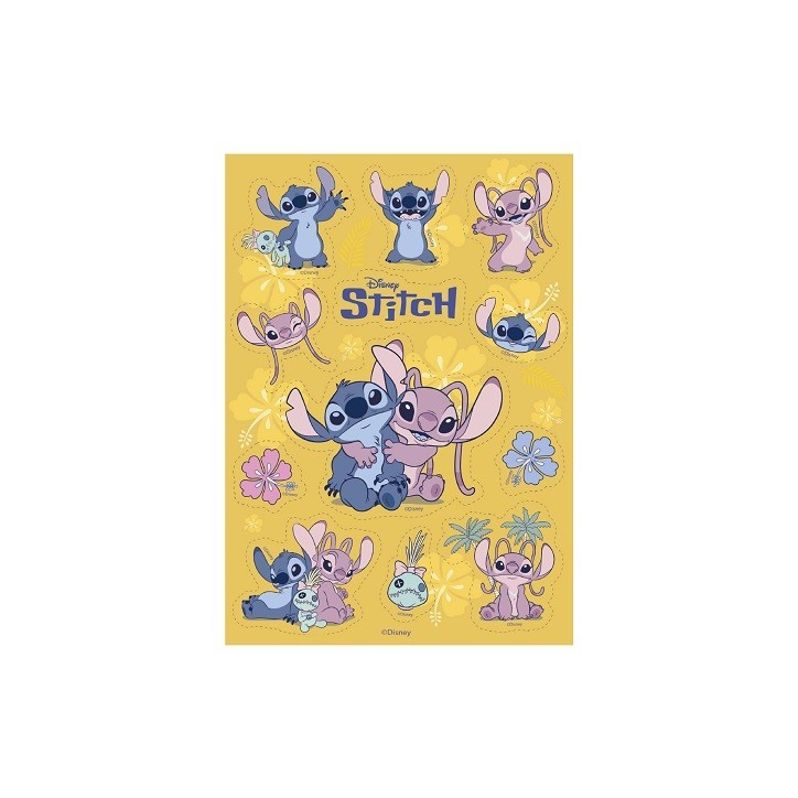 Disney Stitch & Angel Edible Wafer Images 12 pcs – Cut-Out Cake Toppers