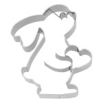 Birkmann Bunny with Heart Cookie Cutter with imprint, 6.5cm