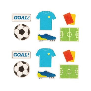 Decora Fussball Zuckerdekor 12-teilig kaufen Schweiz - Cupcake & Tortendeko