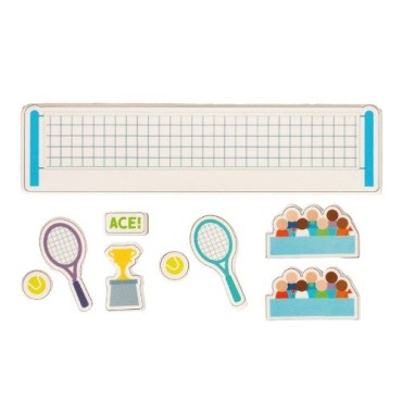 Tennis Cake Decoration Set 9 pcs – Edible Sugar Cake Toppers