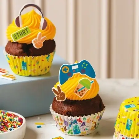 Gamer Cupcake Decorations – Edible Gaming Set 11 pcs