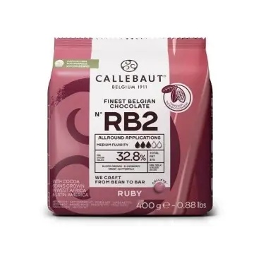 Callebaut Ruby Callets RB2 – Rosa Schokolade mit Fruchtgeschmack, 400g